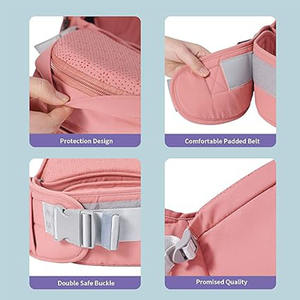 S064 Ceinture rembourrée confortable de conception ergonomique antidérapante 4 en 1 porte-siège de hanche pour bébé avec poche de rangement - Product Image 3