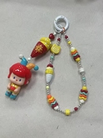 Mignon crâne Pandab Labubu lanière voiture clé accessoires téléphone charme et clé sac conception