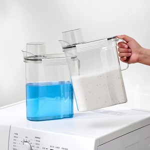 Cubo de almacenamiento de plástico PET transparente de gran capacidad con tapa sellada Caja de almacenamiento <span class=keywords><strong>rectangular</strong></span> Contenedor de botella de almacenamiento de detergente - Product Image 4