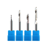 Offre Spéciale fraise en bout spirale fraise simple cannelure 3.17mm 4mm 6mm tige pour aluminium acrylique OEM Support personnalisé ODM disponible