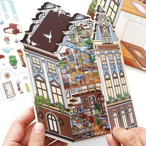 No.253 Adesivi in vetro in miniatura per paesaggi - <span class=keywords><strong>La</strong></span> <span class=keywords><strong>mia</strong></span> piccola <span class=keywords><strong>casa</strong></span>, set da 19 pezzi. Quaderno Giocattolo Educativo Creativo Antistress - Product Image 2