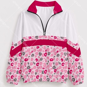 <span class=keywords><strong>Giacca</strong></span> a vento da <span class=keywords><strong>donna</strong></span> con stampa <span class=keywords><strong>leopardata</strong></span>, zip a un quarto, resistente all'acqua, sublimata. - Product Image 6