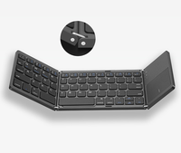 ZYQ 3-in-1 Keyboard Mekanik Lipat dengan Touchpad, Mini Nirkabel Terkecil untuk Laptop, Mendukung Pengisian Daya Nirkabel Melalui USB Type (Baru)
