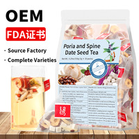 Teh Biji Kurma Poria dan Spine & Teh Biji Jujube Asam Poria Sachet Campuran Ekspor Lintas Batas OEM Bukan untuk Penjualan Domestik