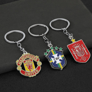 Porte-clés de football en métal durable avec breloque double rangée en acrylique et pendentif en alliage de zinc, produit officiel de collection pour fans, cadeau, Barcelone - Product Image 1