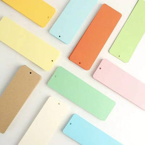 Marcapáginas de esquina redonda en blanco pintado a mano, Papel kraft DIY, perforador de <span class=keywords><strong>Tarjeta</strong></span> blanca - Product Image 4