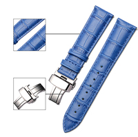 Boucle de déploiement en acier inoxydable avec boutons poussoirs, bracelet de remplacement Standard à dégagement rapide, bracelets de montre en cuir