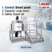 Mélangeur de savon liquide industriel 300L, machine de mélange chimique, équipement de production de détergent, réservoir en acier inoxydable