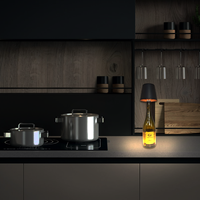 Lampe de nuit décorative moderne et minimaliste en forme de bouteille de vin, éclairage d'ambiance pour bars et chambres