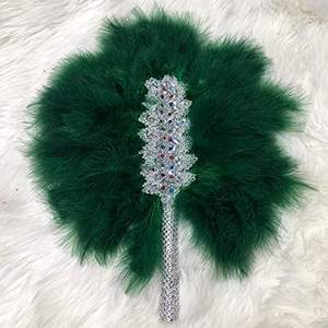 Abanicos de Plumas Suaves de Bambú Pintados a Medida al por Mayor de Fábrica, Estilo Pluma de Avestruz para Bodas - Product Image 3