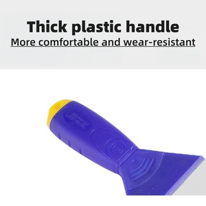 Spatule à mastic bleu-jaune avec poignée en plastique et lame en acier à haute teneur en carbone, ensemble d'outils de réparation de cloisons sèches 1'' 2'' 3'' 4'' 5'' 6'' pour commande en gros - Product Image 4