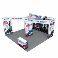 Système d'Exposition Modulaire 20x20 pieds avec Cadre en Aluminium pour Salon Professionnel