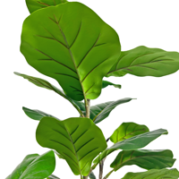 Plante artificielle de figuier à feuilles de violon de 120 cm, plante artificielle en plastique, verdure artificielle pour la décoration intérieure de la maison et du bureau