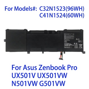 C32N1523แบตเตอรี่แล็ปท็อปสำหรับ Asus Zenbook Pro N501VW <span class=keywords><strong>UX501VW</strong></span> UX501V G501VW 96WH 11.4V - Product Image 2