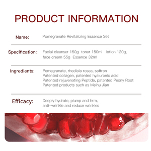 Ensemble de soins de la peau de marque privée Kit de soins de la peau radiant à la grenade avec acide hyaluronique hydratant et ingrédients peptidiques <span class=keywords><strong>anti</strong></span>-rides - Product Image 6