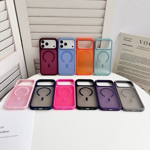 เคสโทรศัพท์แม่เหล็กแบบด้านโปร่งแสงสำหรับ iPhone 17 12 13 Pro Max 14 15 16 Plus รองรับการชาร์จไร้สาย ป้องกันการกระแทก ขายส่ง - Product Image 2