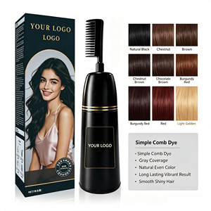 Colorant capillaire permanent à l'extrait d'herbes naturelles avec pinceau applicateur, prix d'usine, qualité professionnelle - Product Image 1