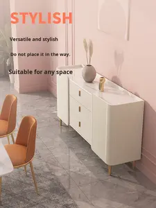 Donglu M286 Credenza Moderna Minimalista Italiana di Lusso con Piano in Marmo per Ingresso, <span class=keywords><strong>Soggiorno</strong></span> e Sala da Pranzo, 2 Cassetti - Product Image 3