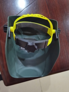 Soldador de seguridad con arco de argón montado en la cabeza de estilos verdes simples, protector facial, casco, Máscara de Soldadura con gafas abatibles - Product Image 6