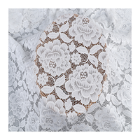 Tissu en dentelle élastique en spandex, motif ajouré, doux, confortable, tricoté, léger, matière 90N10SP, pour vêtements féminins et confection sur mesure à domicile
