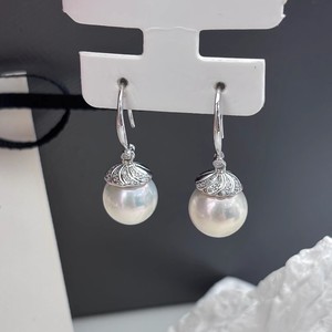 Accessoires en argent S925 pour la création de bijoux, plateau vide avec perles rondes de 9 à 15 mm et crochet d'oreille 22334 pour boucles d'oreilles en argent tendance - Product Image 2