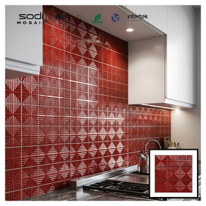Carreaux muraux carrés modernes <span class=keywords><strong>de</strong></span> luxe pour intérieur, résistants aux taches, écologiques, en porcelaine émaillée, mosaïque <span class=keywords><strong>de</strong></span> <span class=keywords><strong>salle</strong></span> <span class=keywords><strong>de</strong></span> <span class=keywords><strong>bain</strong></span> pour hôtel/centre <span class=keywords><strong>de</strong></span> villégiature - Product Image 5
