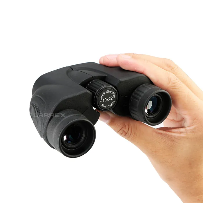 HDオプティカルBAK4FMCラバーポータブル小型10X22耐衝撃コンパクト望遠鏡双眼鏡スポーツコンサートキャンプ