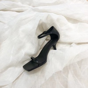 2026 Summer Elegant Open Stilettos Comfortable Square Simple One-strap High Heel for Women Outdoor Suitable Medium Heels - Product Image 3