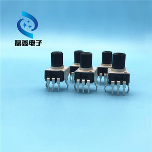 Potentiomètre à poignée courte en plastique à molette moletée 093 à 1 canal pour appareils électroniques - Product Image 4