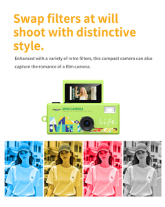 SourcingArk Mini Caméra Compacte Rétro - Résolution HD - Caméra de Poche pour Campus, Extérieur et Vlog - Pour Prendre des Photos LK-030 - Product Image 3
