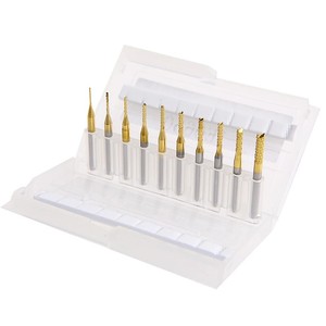 Fresa de PCB recubierto de carburo de titanio de 0,6-3.175mm, 10 Uds., brocas de enrutador <span class=keywords><strong>CNC</strong></span>, molino de extremo de maíz para máquina de PCB, herramienta de fresado - Product Image 6
