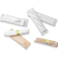 Ensemble de couverts de fête biodégradables et compostables certifiés BPI ABA DIN CERTCO, en CPLA écologique, couteau, fourchette, cuillère, Green Day