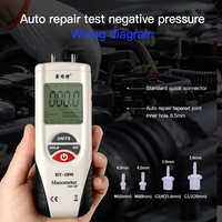 Manomètre numérique portable portable pour pression d'air et gaz 11 unités avec rétroéclairage 13kPa double écran LCD