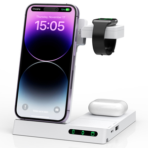 <span class=keywords><strong>Cargador</strong></span> Inalámbrico 3 en 1, Estación de Carga Inalámbrica Plegable <span class=keywords><strong>para</strong></span> <span class=keywords><strong>iPhone</strong></span>, <span class=keywords><strong>Apple</strong></span>, Samsung <span class=keywords><strong>Watch</strong></span>, <span class=keywords><strong>Airpods</strong></span> - Product Image 1