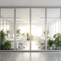 Sistem Partisi Dinding Kaca Modular Aluminium 83mm, Pemasangan Cepat, Kedap Suara untuk Kantor Modern, Sekolah, Gudang