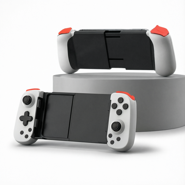 Portable Mobile Gaming Phone Game Controller Dual-motor Vibration Stretchable Gaming Peripherals for PC, Android, Apple Switch
