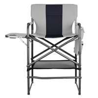 Chaise pliante portable robuste 400 lbs avec repose-pieds et table latérale amovibles, idéale pour les maquilleurs et les événements extérieurs