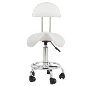Silla <span class=keywords><strong>de</strong></span> bar moderna y sencilla con respaldo, taburete alto giratorio sin reposabrazos para barbería/caja registradora - Product Image 3