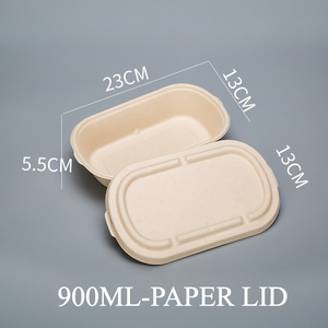 Scatole per Pranzo in Carta Kraft Impermeabili di Alta Qualità da 900ml per Insalata, Patatine e Alimenti per Bambini - Product Image 1