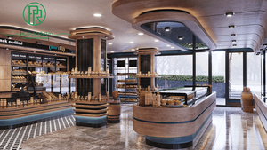 Decoración Interior personalizada para tienda de panadería, estante de exhibición de pan, restaurante, Bar, cafetería, con diseño de muebles de asientos - Product Image 5