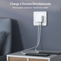 Cargadores y Adaptadores de Teléfono Premium para EE. UU., UE y Reino Unido, Cargador de Pared Plegable de 35W con Doble Puerto USB-C para iPhone y iPad
