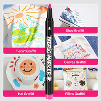 Stylos marqueurs pour tissus imperméables, 12/24/36 couleurs, peinture artistique, coloriage, bricolage, ensemble de marqueurs pour affiches à l'aquarelle