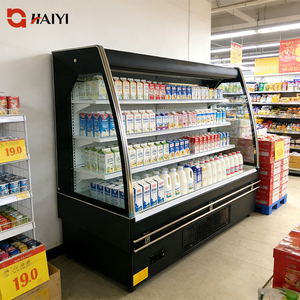 Vitrine Réfrigérée Commerciale en Acier Inoxydable, Réfrigérateur Ouvert Multi-niveaux pour l'Affichage des Fruits et Légumes en Supermarché - Product Image 1