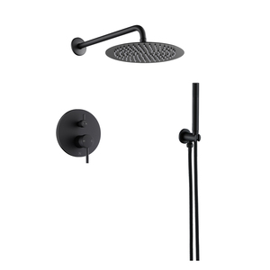 Ducha oculta de lujo montada en <span class=keywords><strong>la</strong></span> pared, grifo de baño de níquel, mezclador de ducha, sistema de lluvia - Product Image 1
