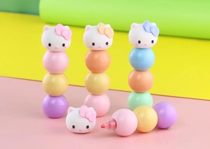 Phim hoạt hình khâu dễ thương văn phòng phẩm đánh dấu Bút Highlighter sinh viên màu Doodle tay cuốn sách bút vật liệu nhựa cho các trường học sử dụng - Product Image 3