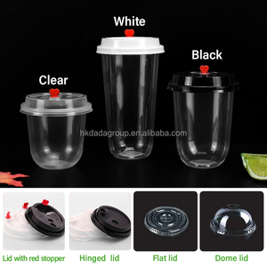 Gobelets à café et à thé au lait à bulles froides en PP de qualité alimentaire personnalisés avec logo transparent 90 mm 700 ml 16 oz avec couvercle - Product Image 5