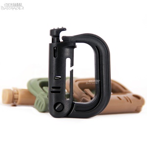 OEM/ODM 6 # D en forme de plastique 55mm Molle Snap tactique lien <span class=keywords><strong>rapide</strong></span> printemps camping randonnée sac Clip complet noir porte-clés mousqueton - Product Image 2