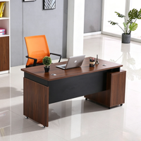 Bureau de direction moderne avec tiroirs, table d'ordinateur en bois pour manager, mobilier de bureau à domicile, poste de travail