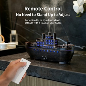 OEM Realistic Ship Boat Essential Oil Fragrance Machine Campfire Flame Aroma Diffuser Ultrasonic Cool Mist Humidifier <b>For</b> <b>Home</b> - Product Image 5