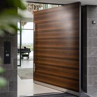 Porte en bois massif de design luxueux, intérieur et extérieur, avec options de couleur et de taille personnalisées pour appartement et maison confortable.